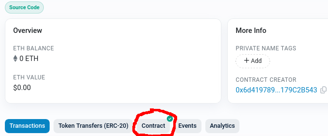 Click on "Contract"