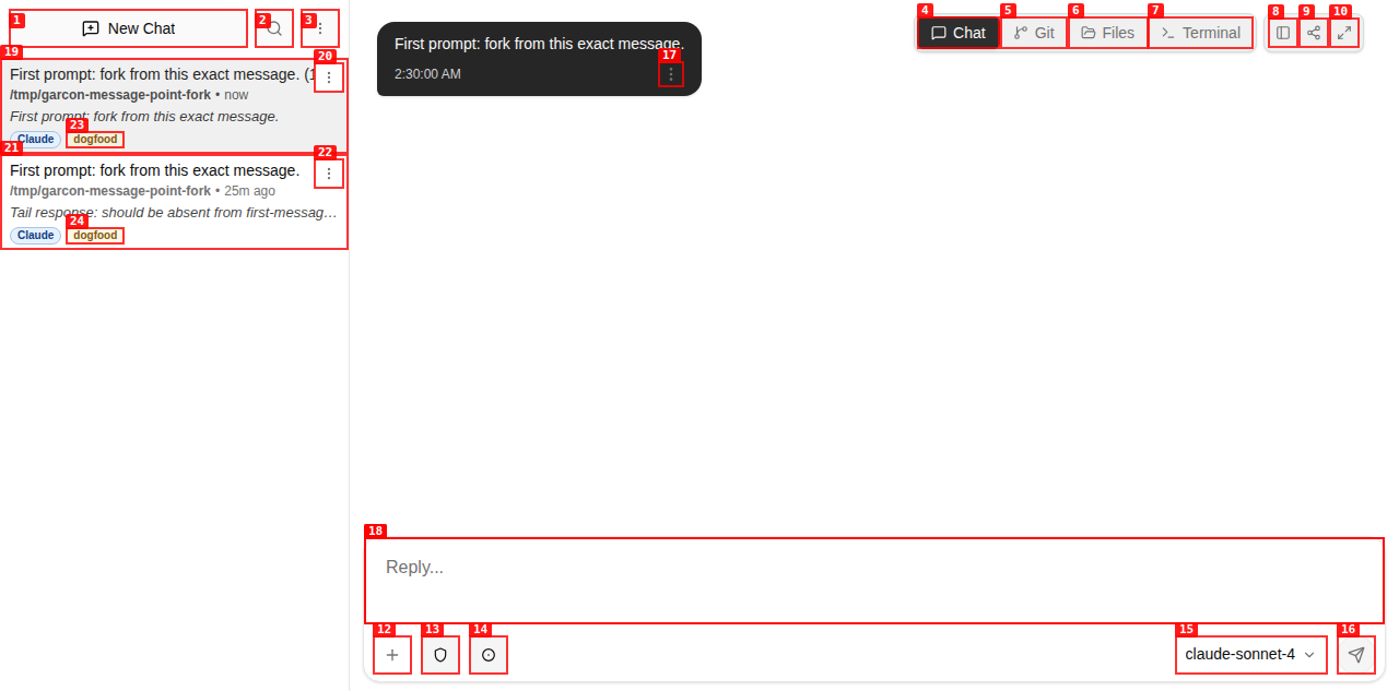 Forked chat