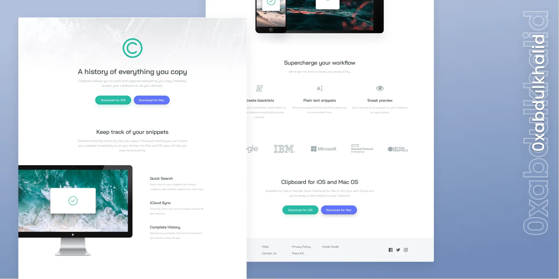 Clipboard Landing Page solution preview image