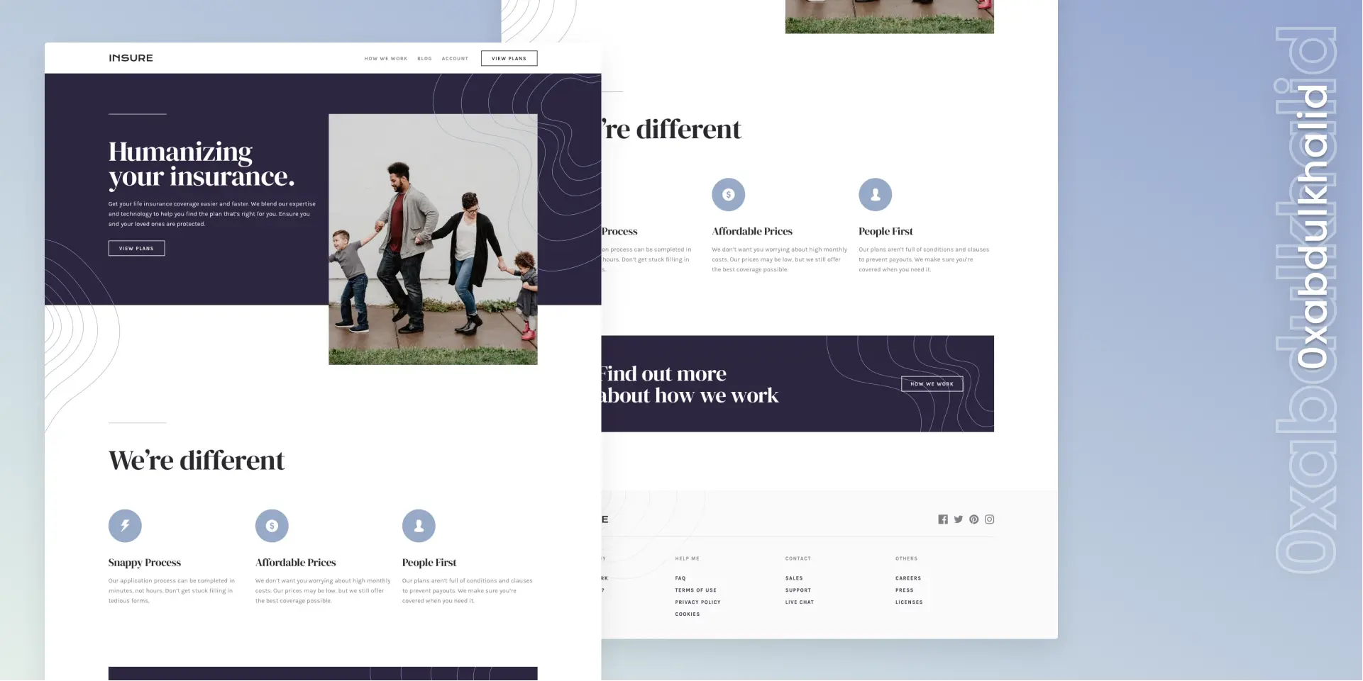 Insure Landing Page solution preview image