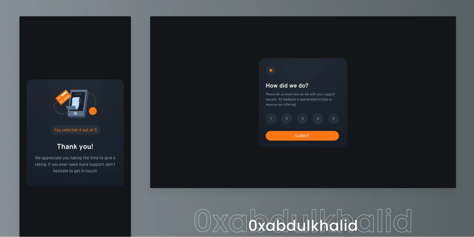 Interactive Rating Component solution preview image