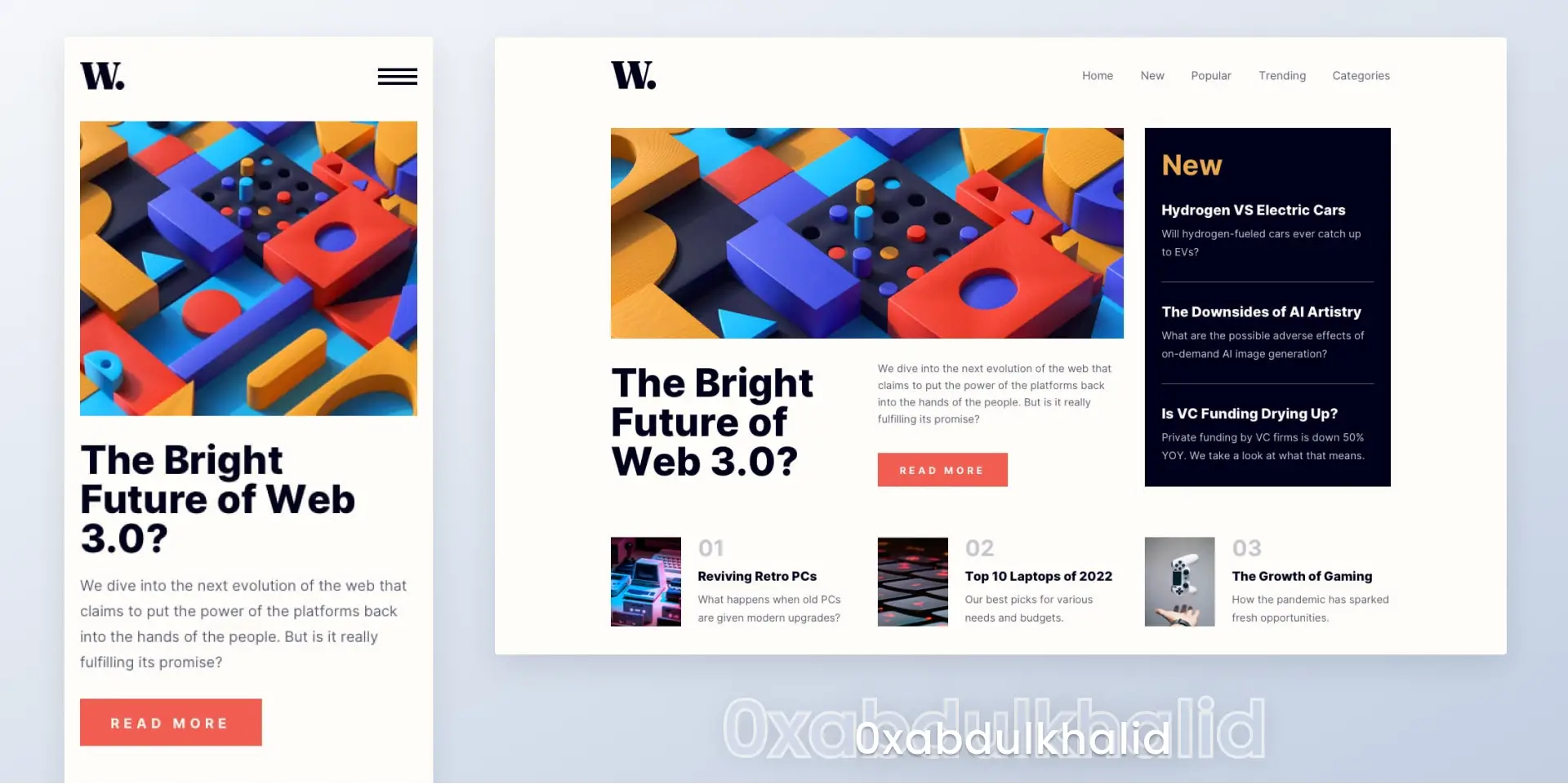 News Homepage solution preview image