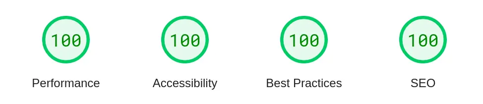 100% scored on pagespeed insights
