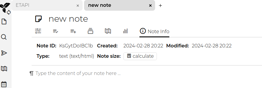 The NoteId can be found by clicking the Note Info icon