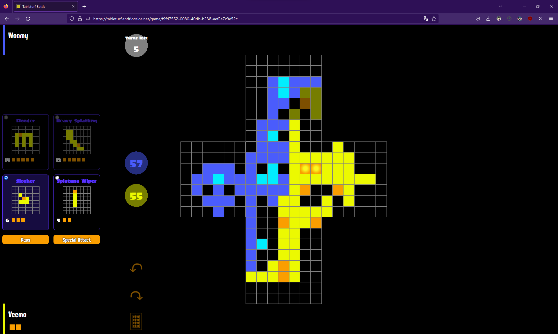 Game page screenshot