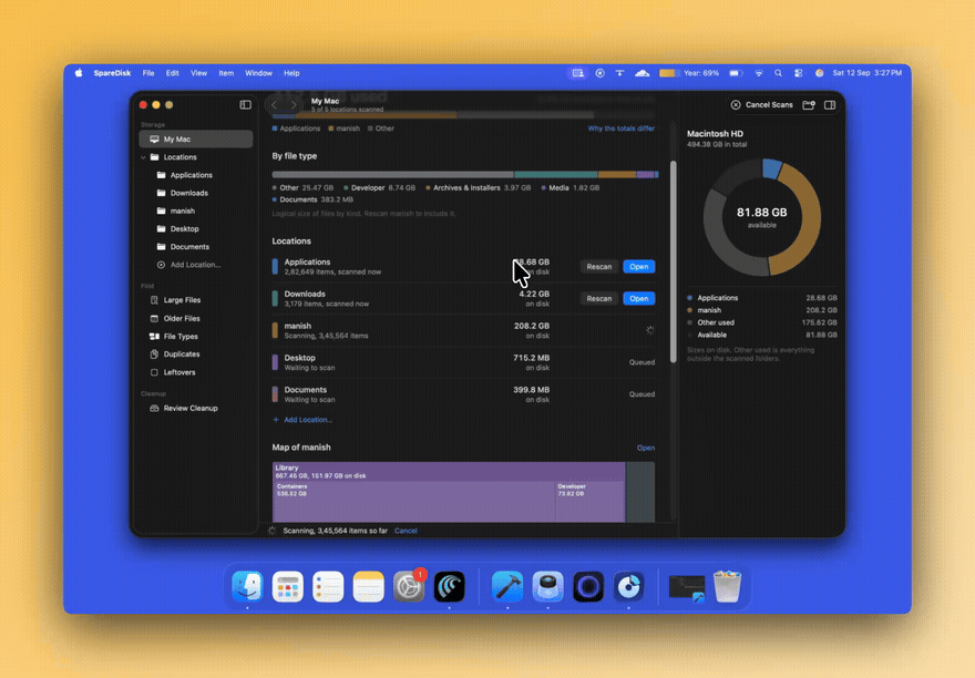 SpareDisk demo — click to watch the full video