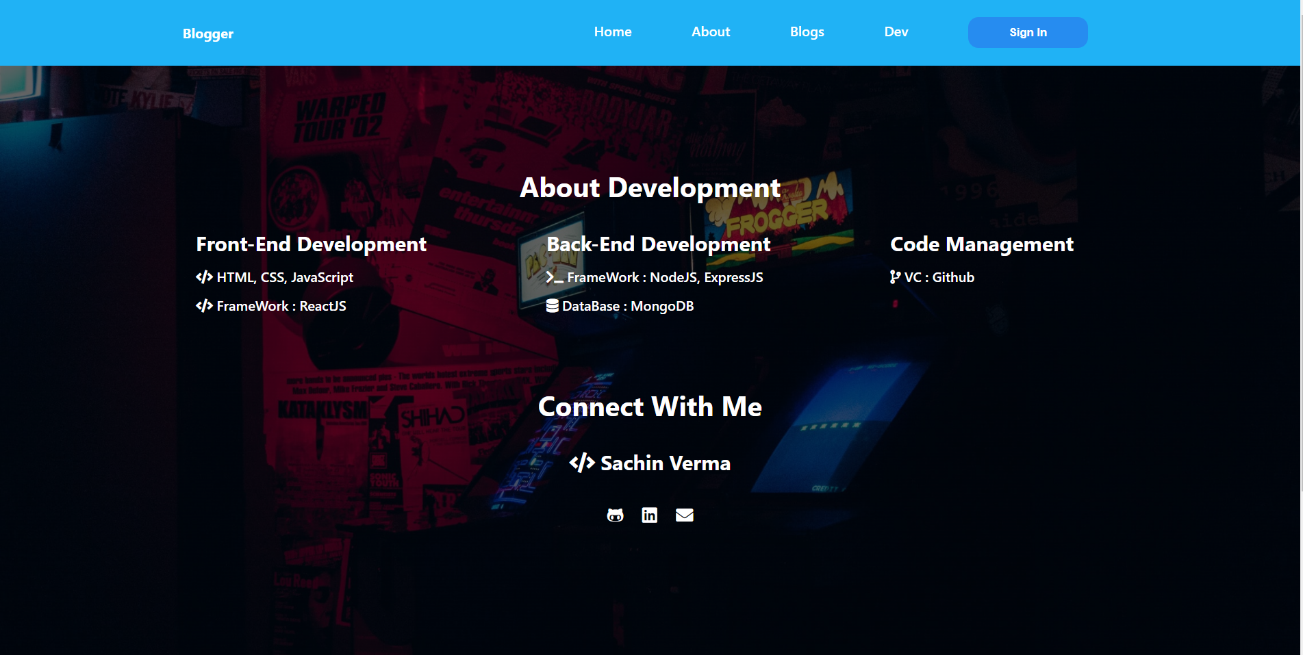 dev page