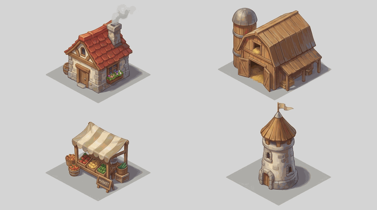 Isometric Building Sprites demo