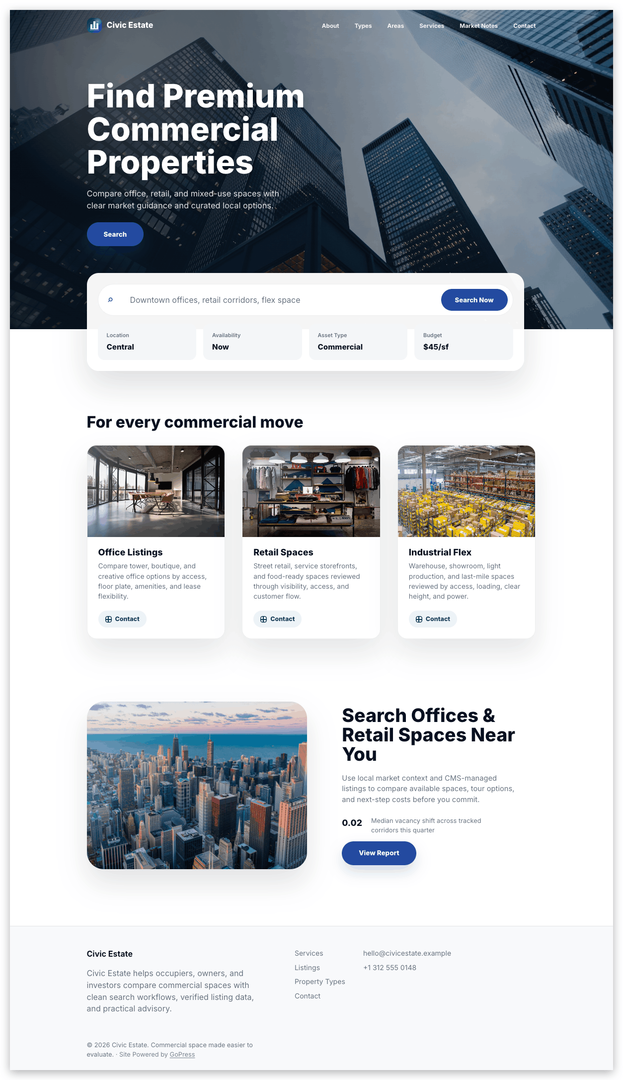 Civic Estate theme preview