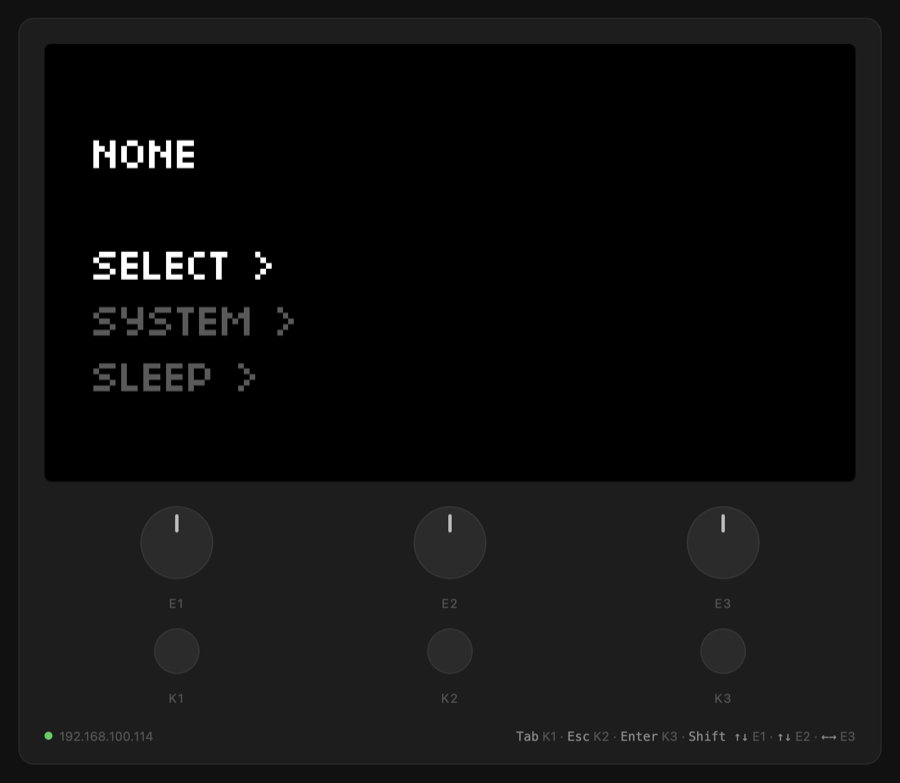 norns-remote in a browser window