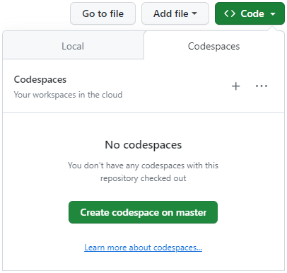 Guide on creating a codespace