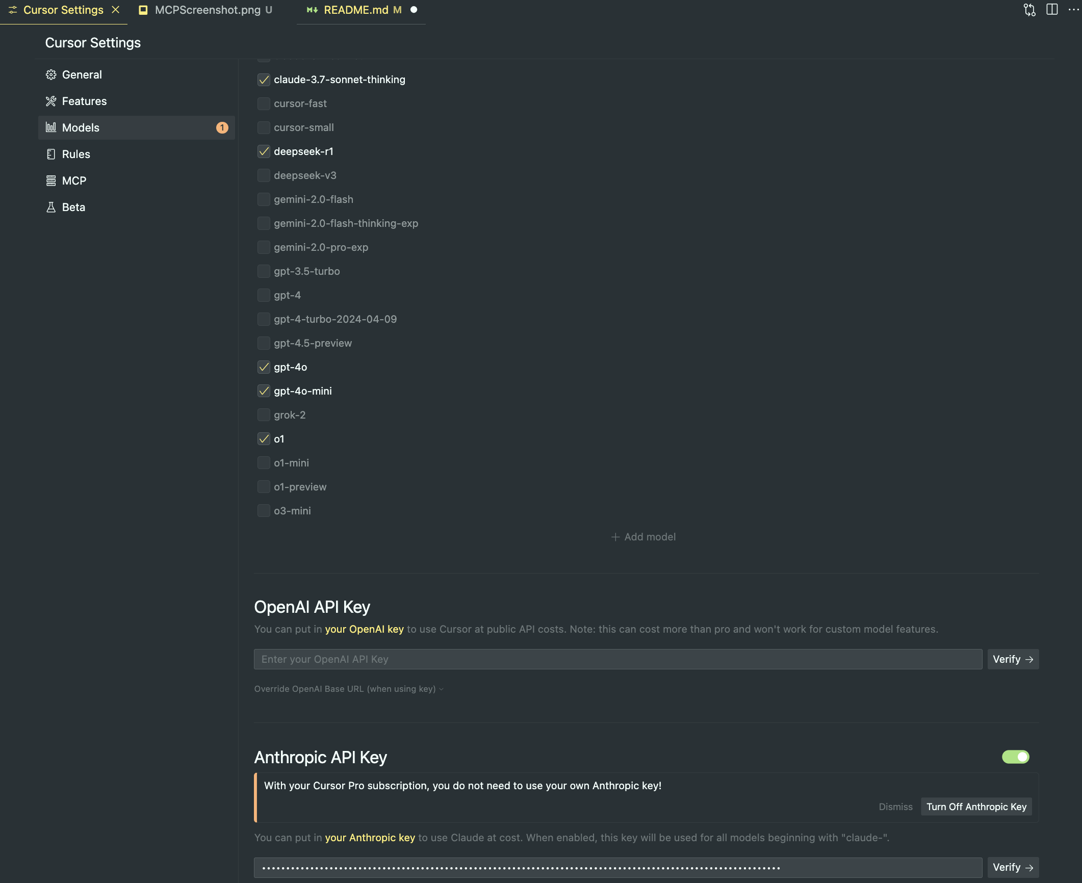 Models Screenshot