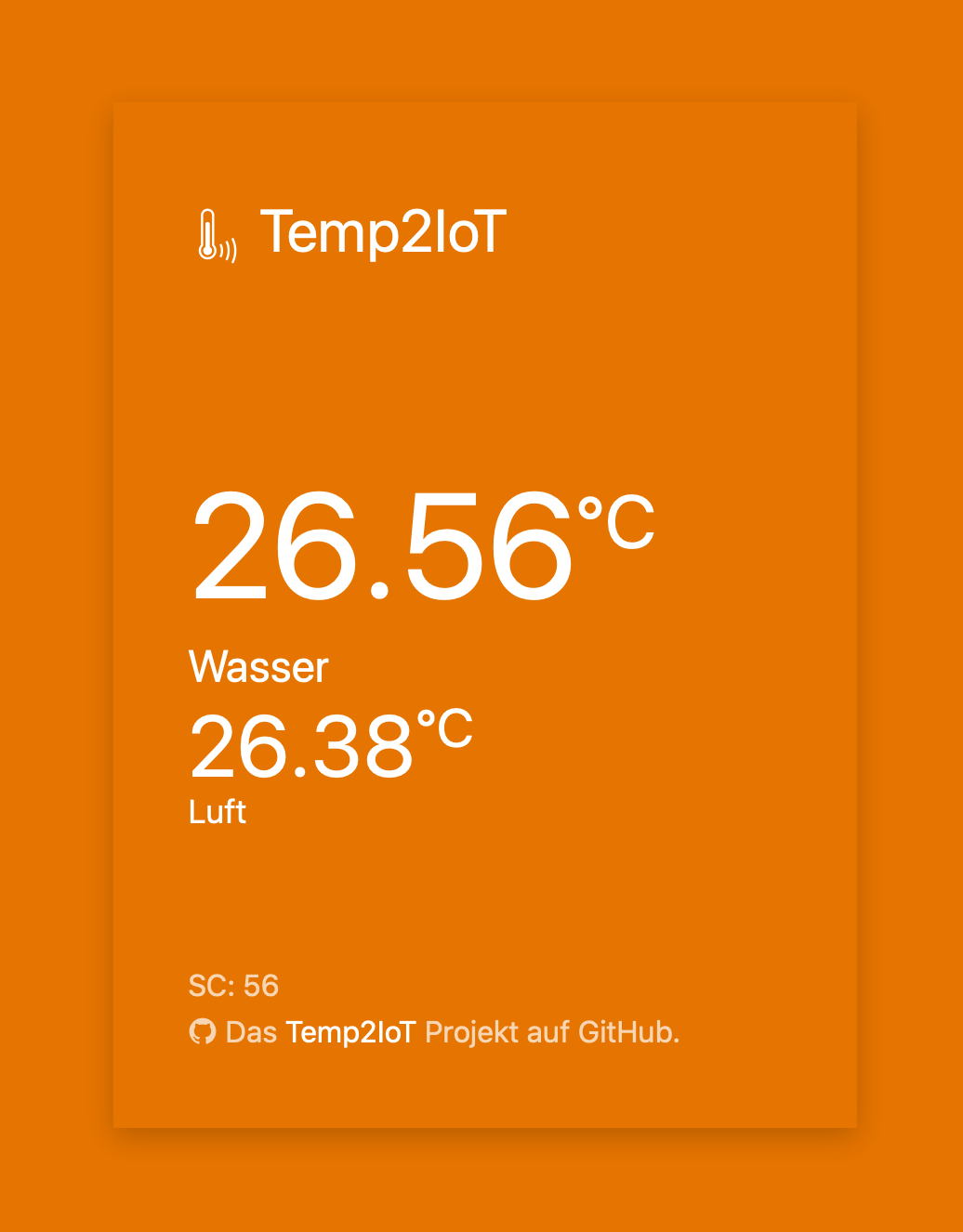 Temp2IoT Color Scheme SUN