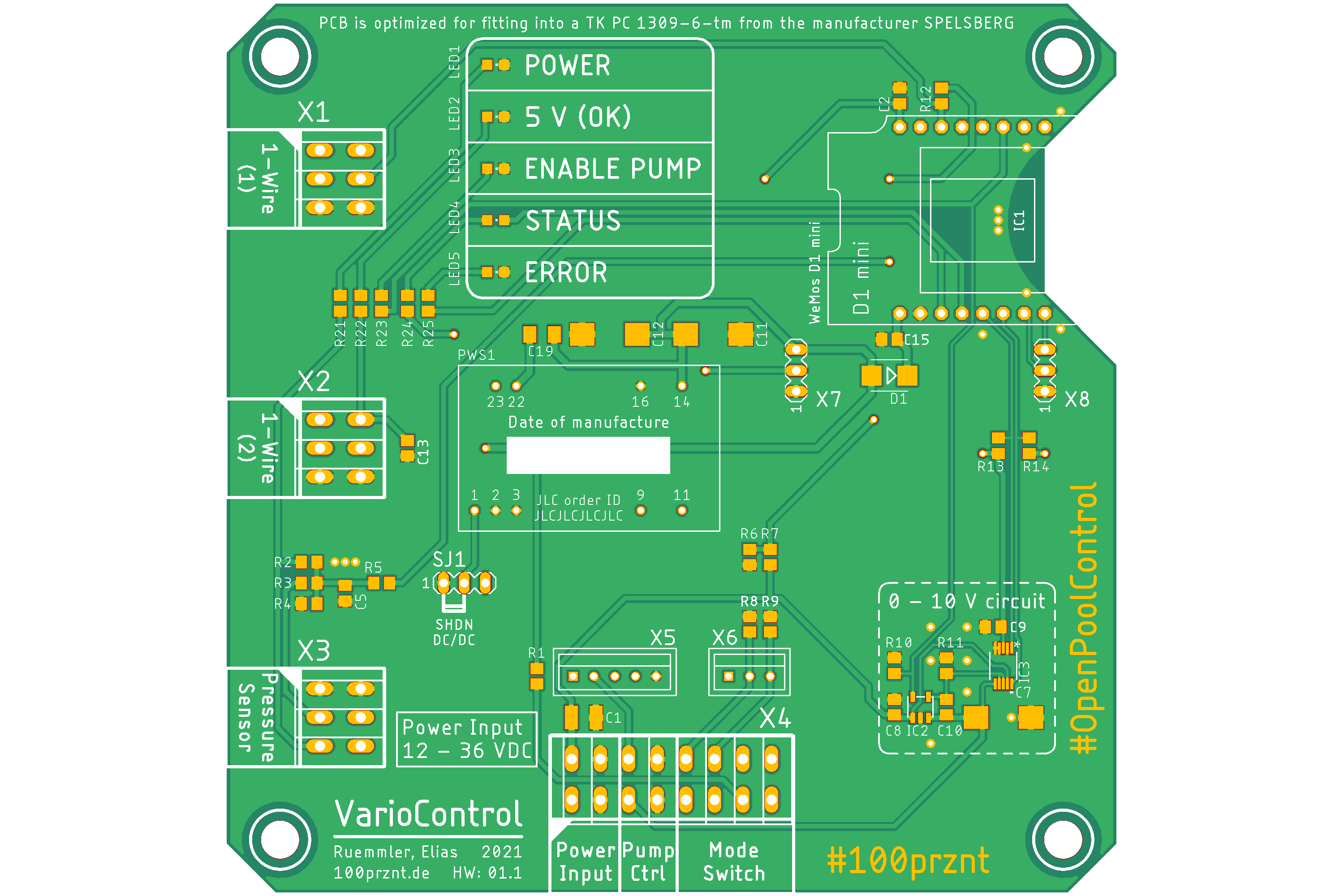 VarioControl PCB TopView v1.1