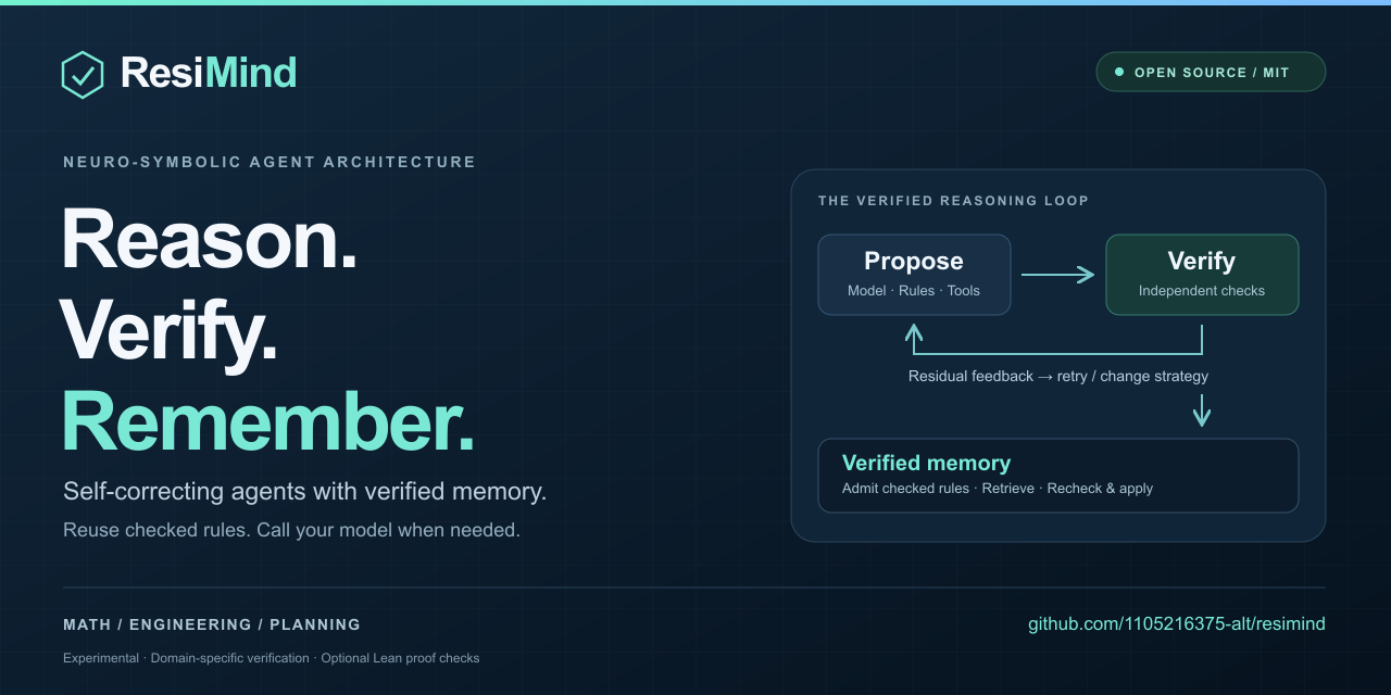 ResiMind — Reason. Verify. Remember.