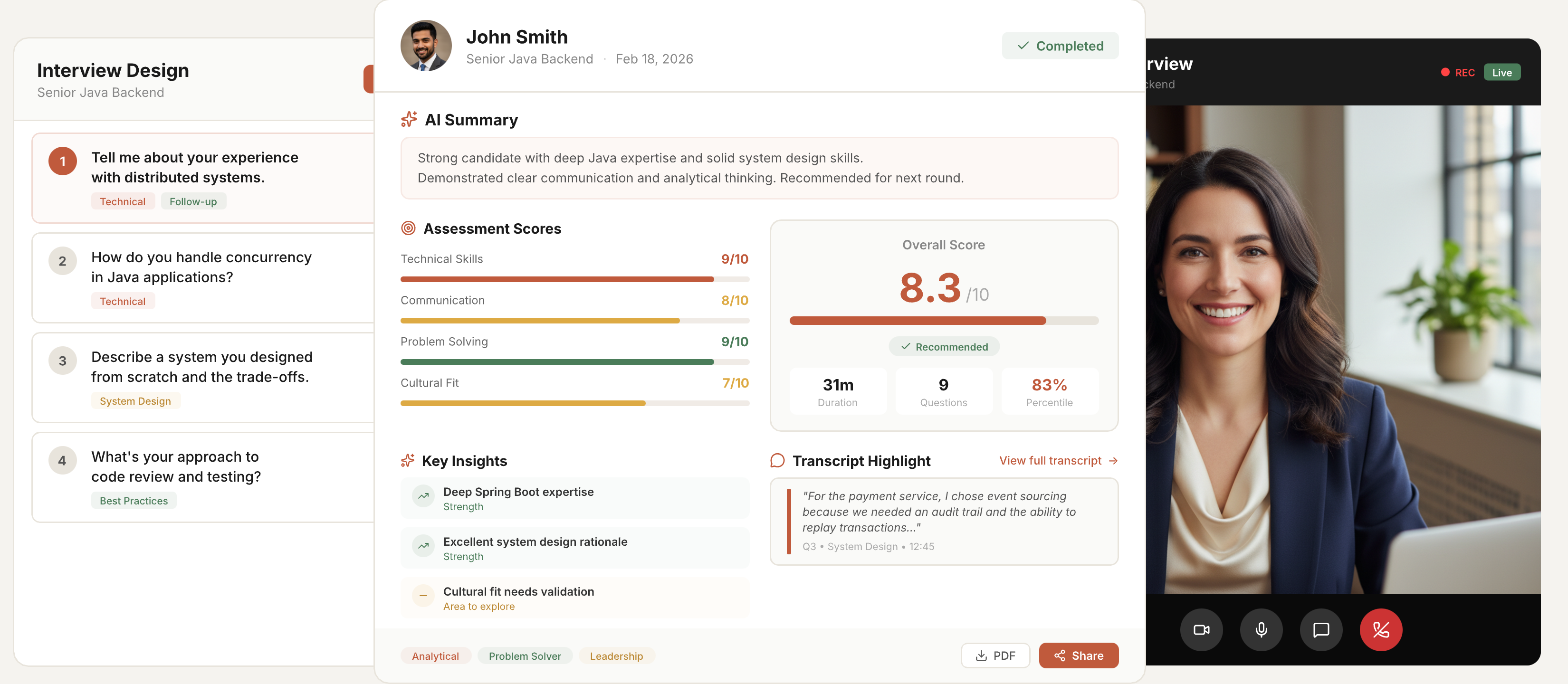 Aural — AI-powered interview platform