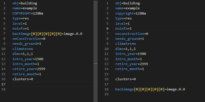 syntax highlighting, formatting