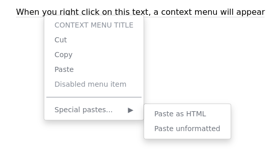 Contextmenu Screenshot