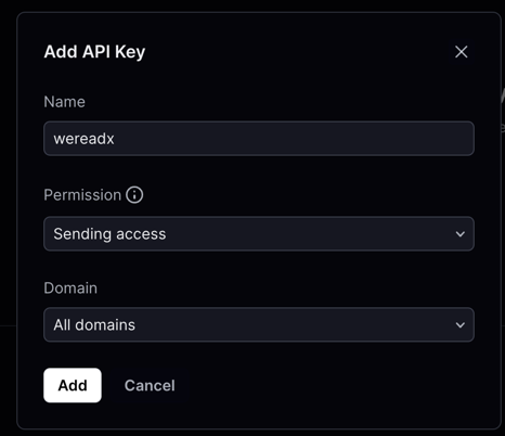 resend api key