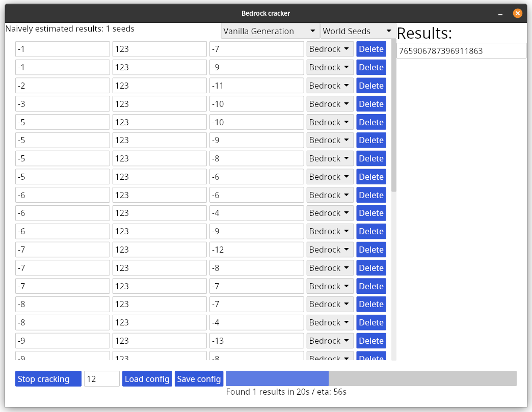example screenshot of the app