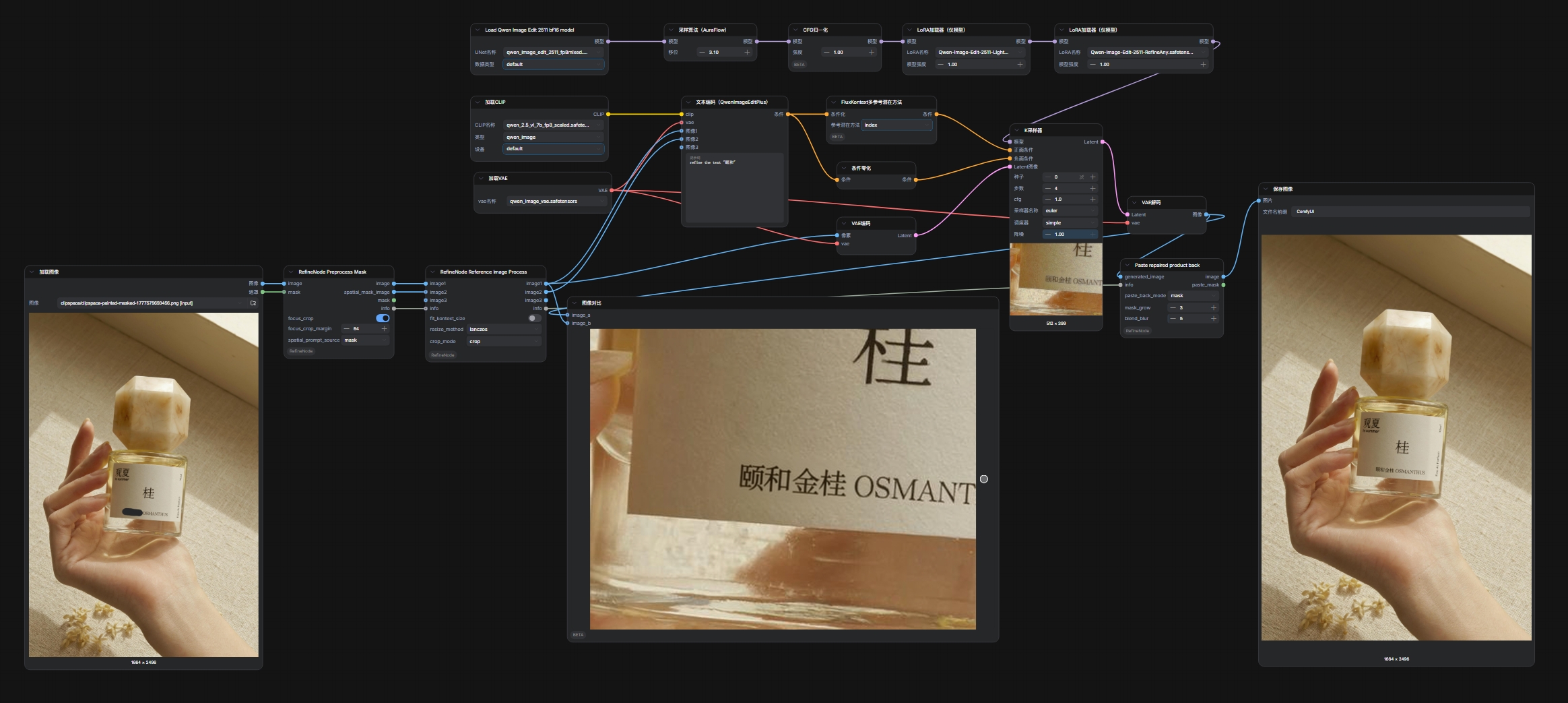 Reference-free Text Refinement workflow