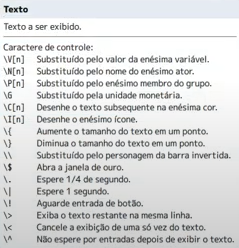 codigos para texto