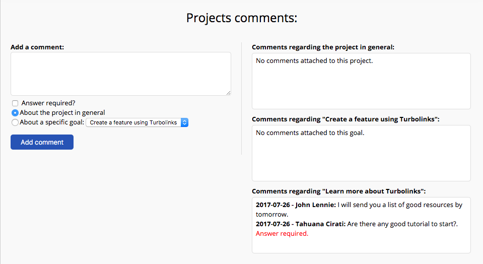Project Comments