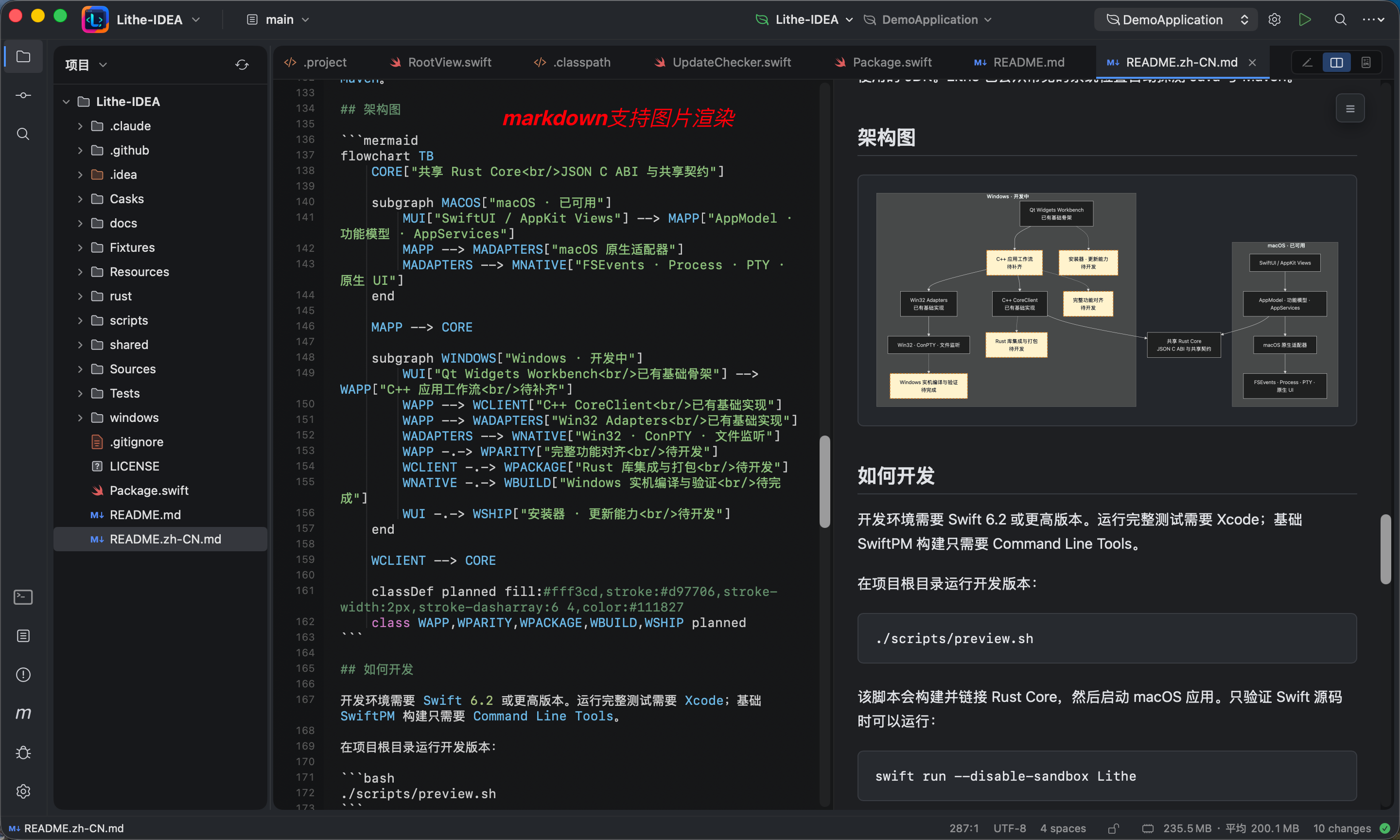 Markdown Mermaid 图表渲染和实时预览