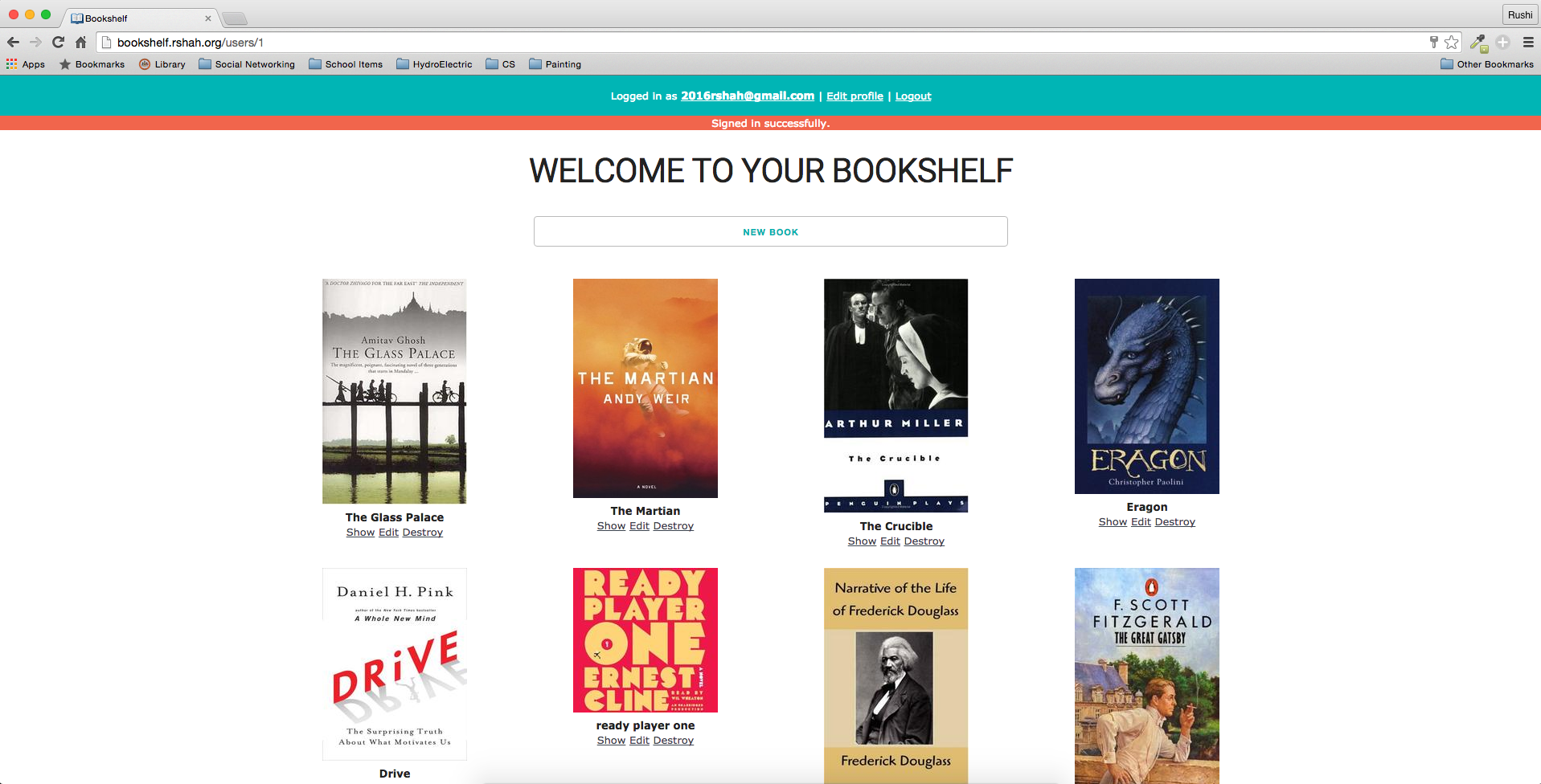 Bookshelf Screenshot