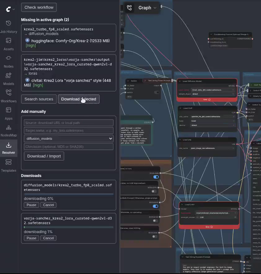 Model Resolver panel
