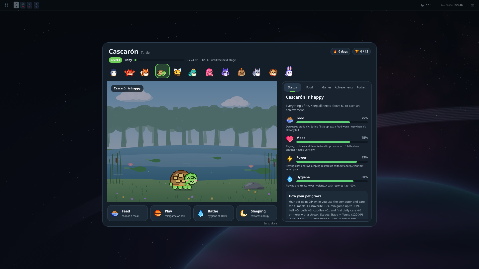Pet habitat and games