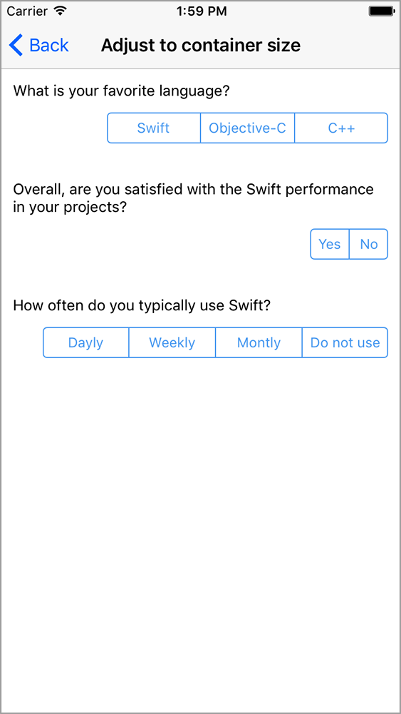 PinLayout example