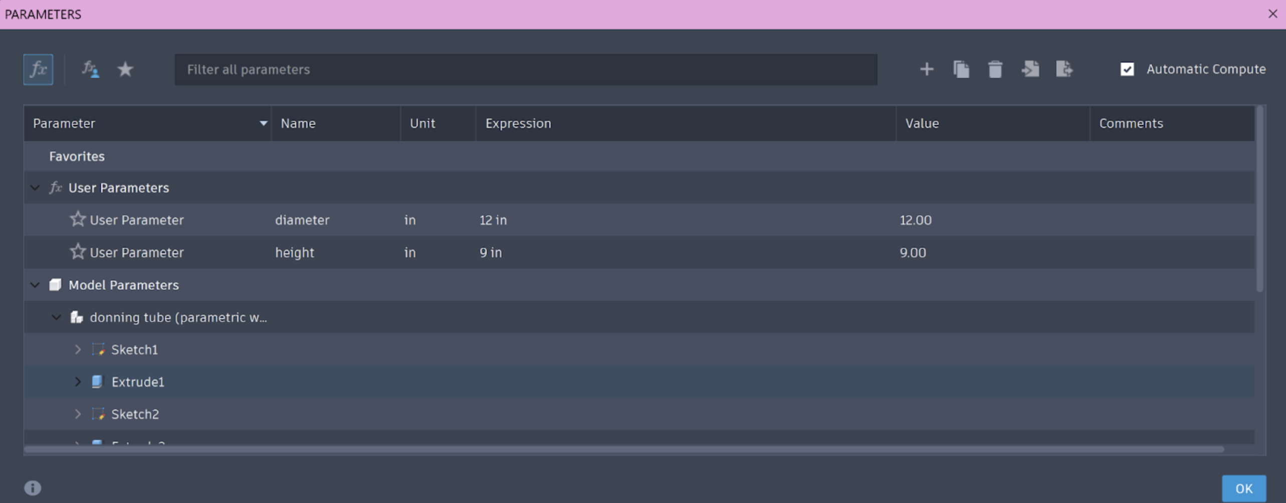 Donning Tube – Parametrics