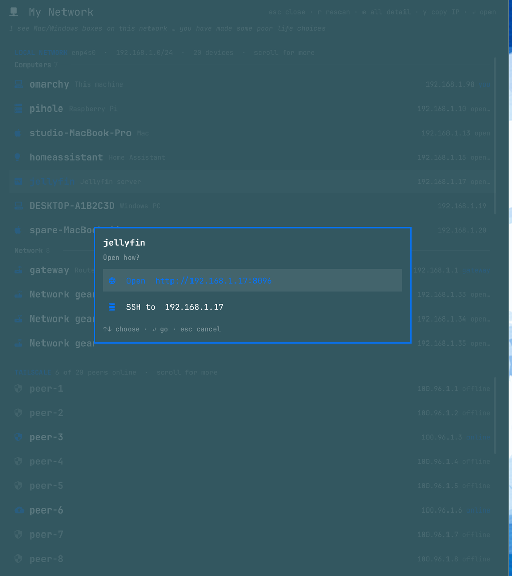 Choosing between a device's web UI and SSH