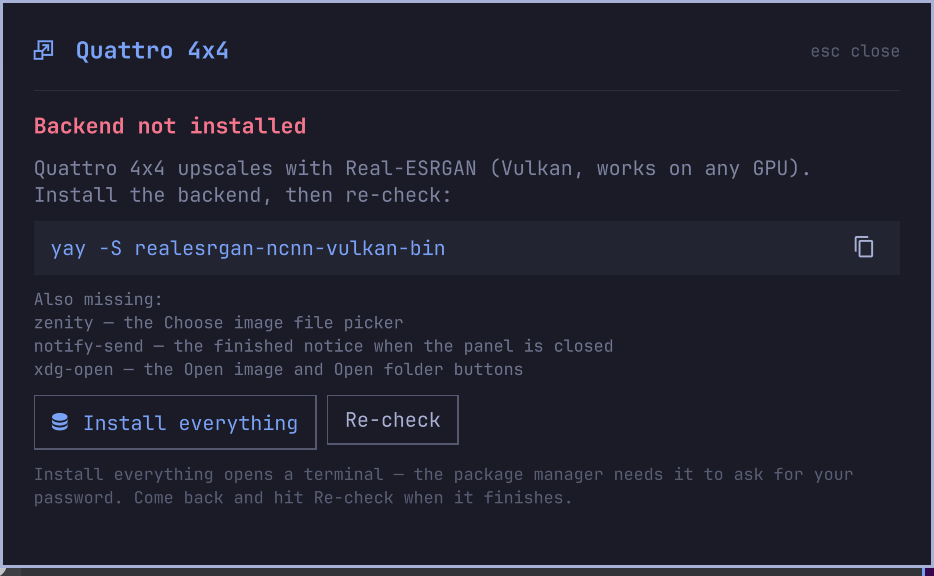 First run without the backend