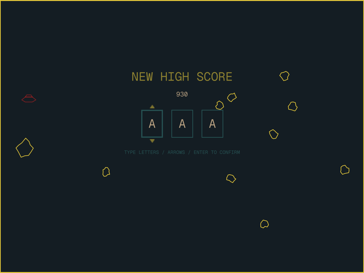 High score entry