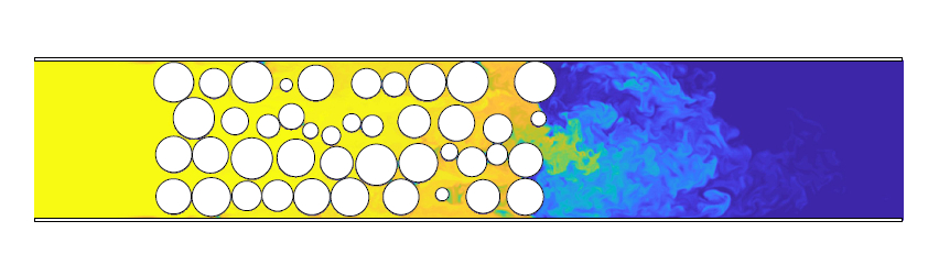 Turbulent gaseous flow in porous media