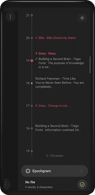 Timeline scroll