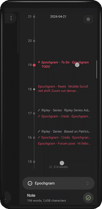 Timeline zoom