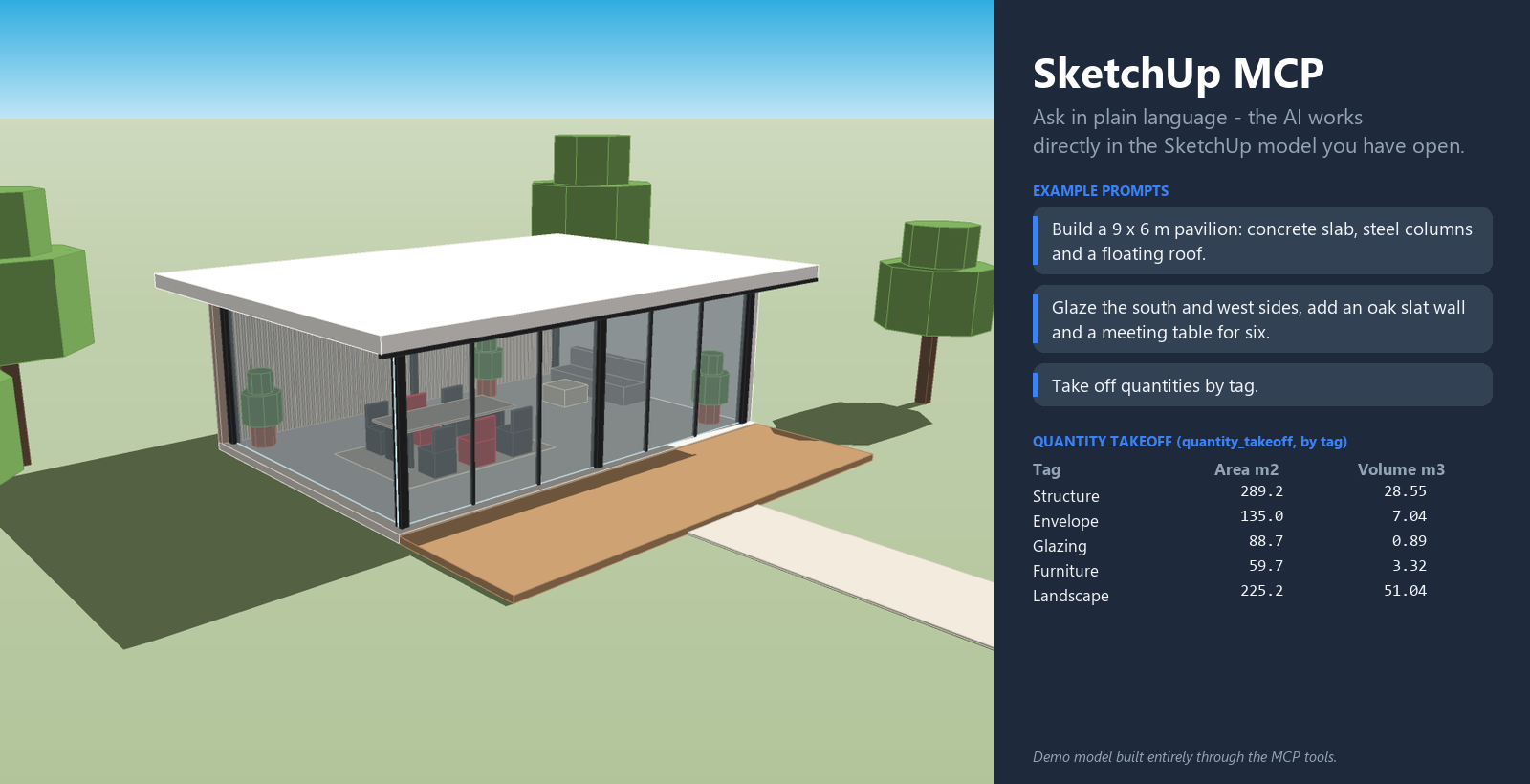 SketchUp MCP: ask in plain language and the AI works in your SketchUp model