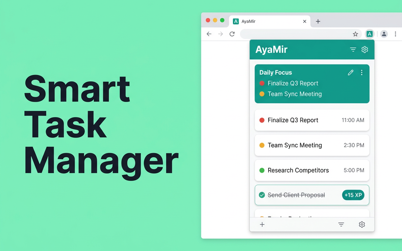 AyaMir smart task manager with priority queue