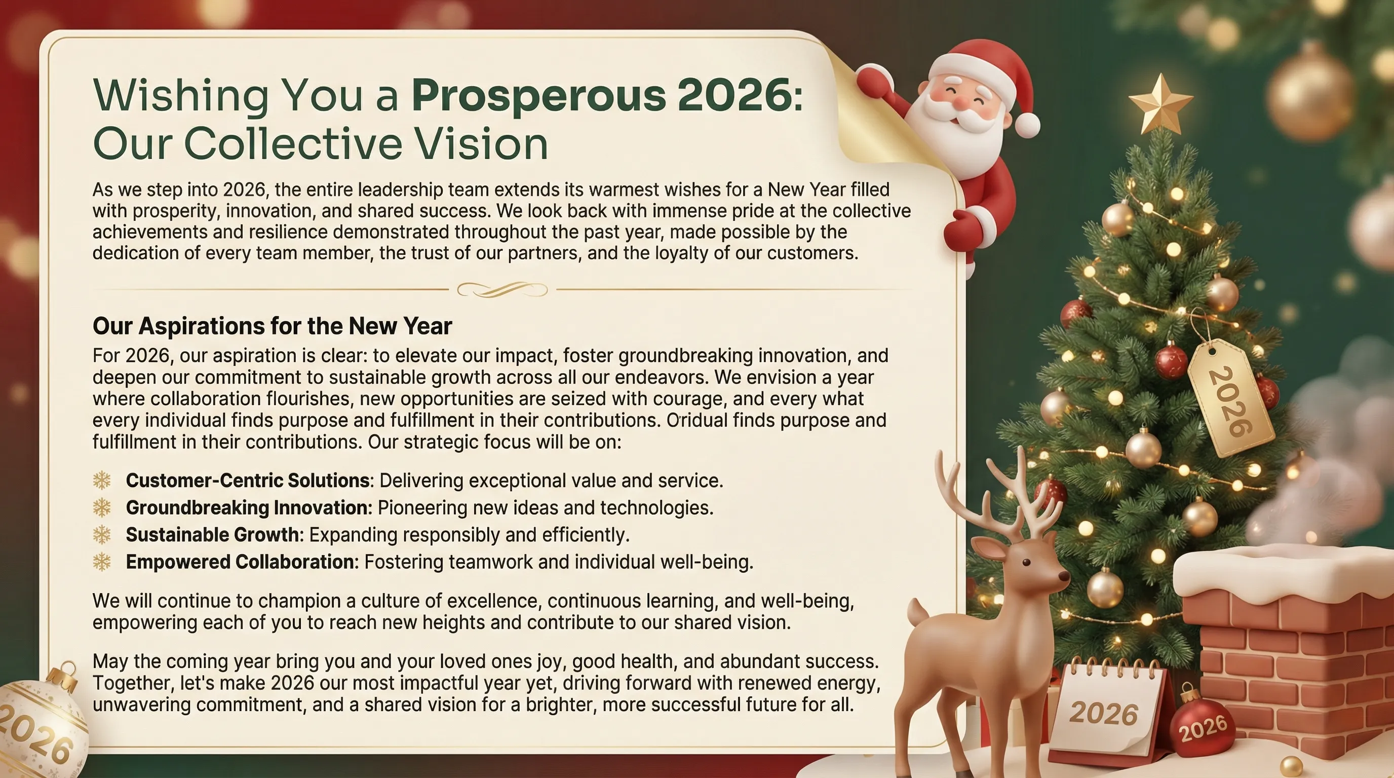 Christmas classic color theme and elements