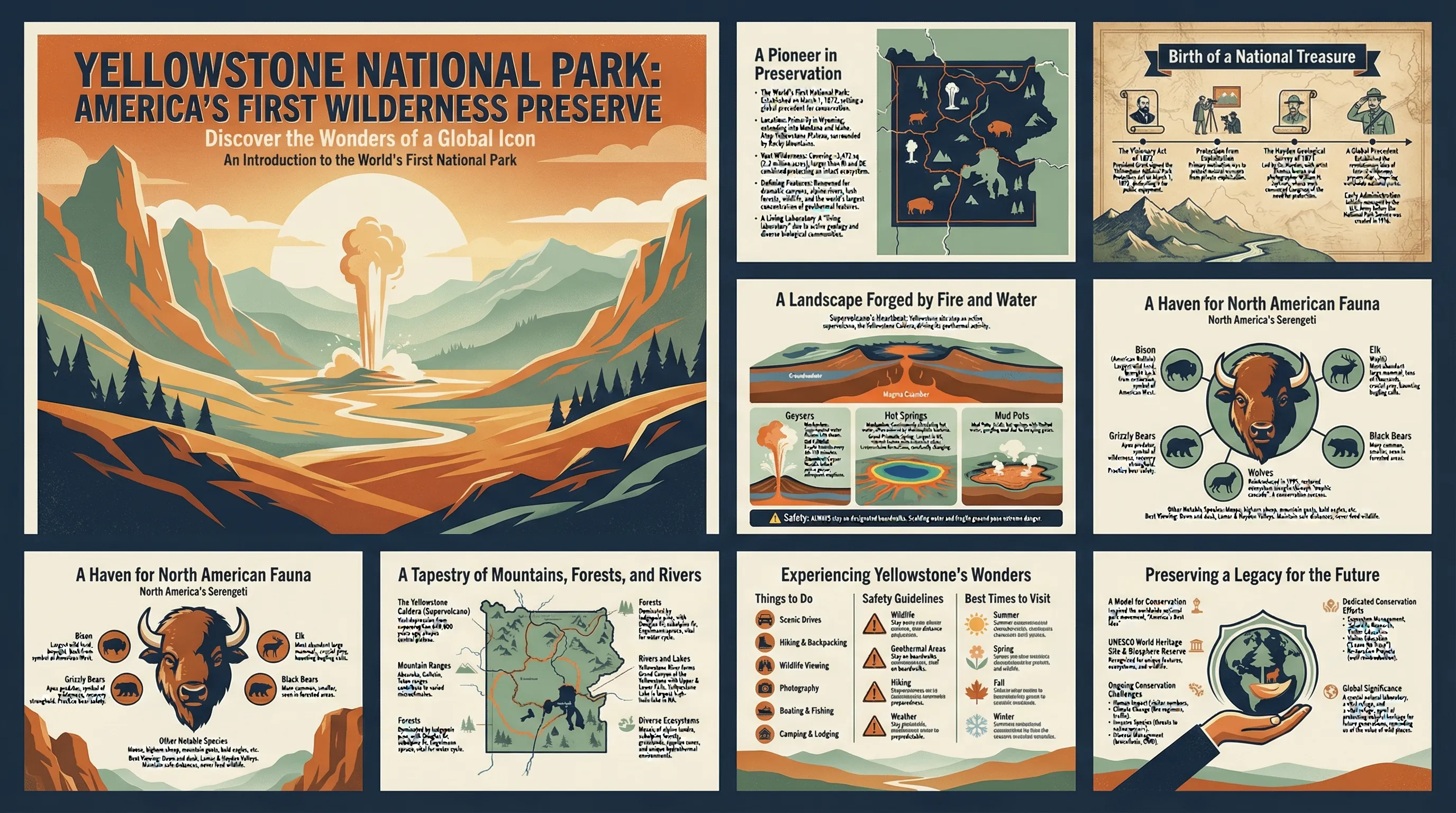 WPA National Park poster style