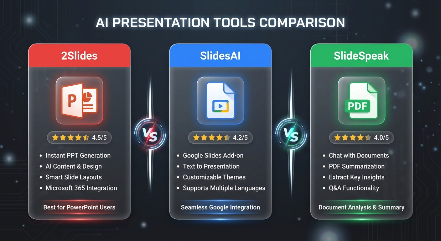 2Slides vs SlidesAI vs SlideSpeak cover