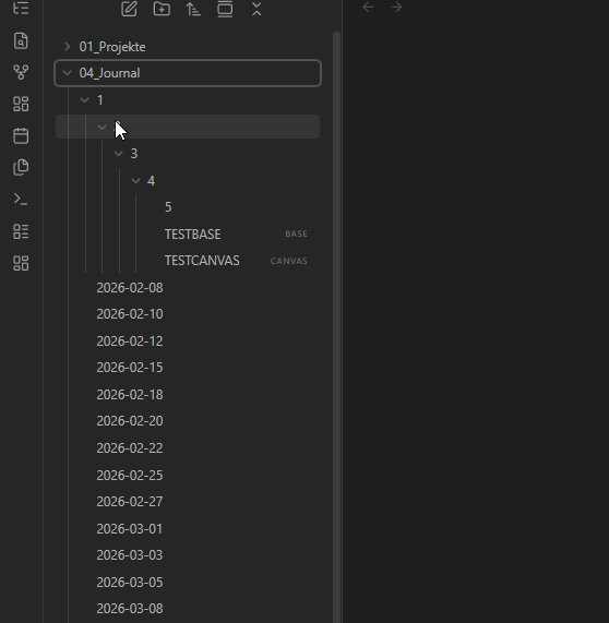 Right-click menu
