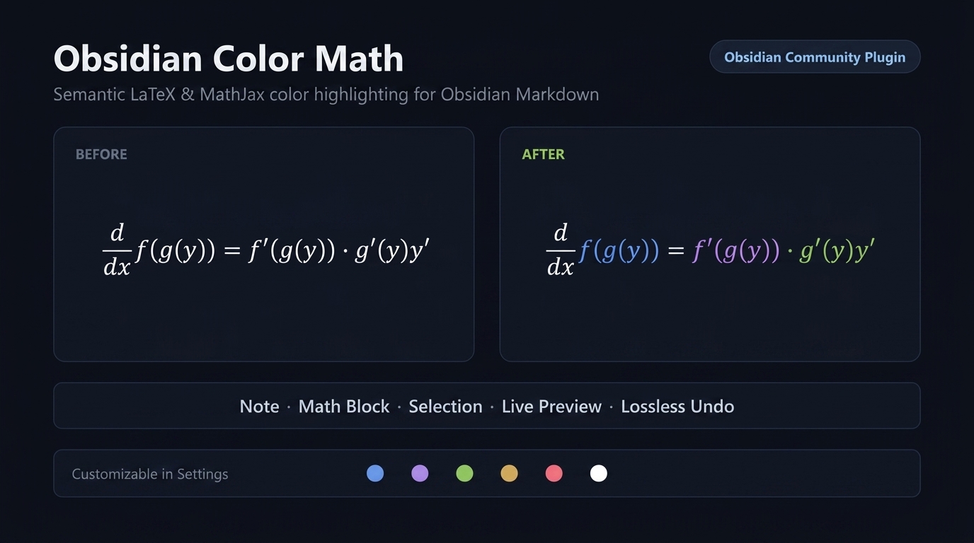 Obsidian Color Math Preview