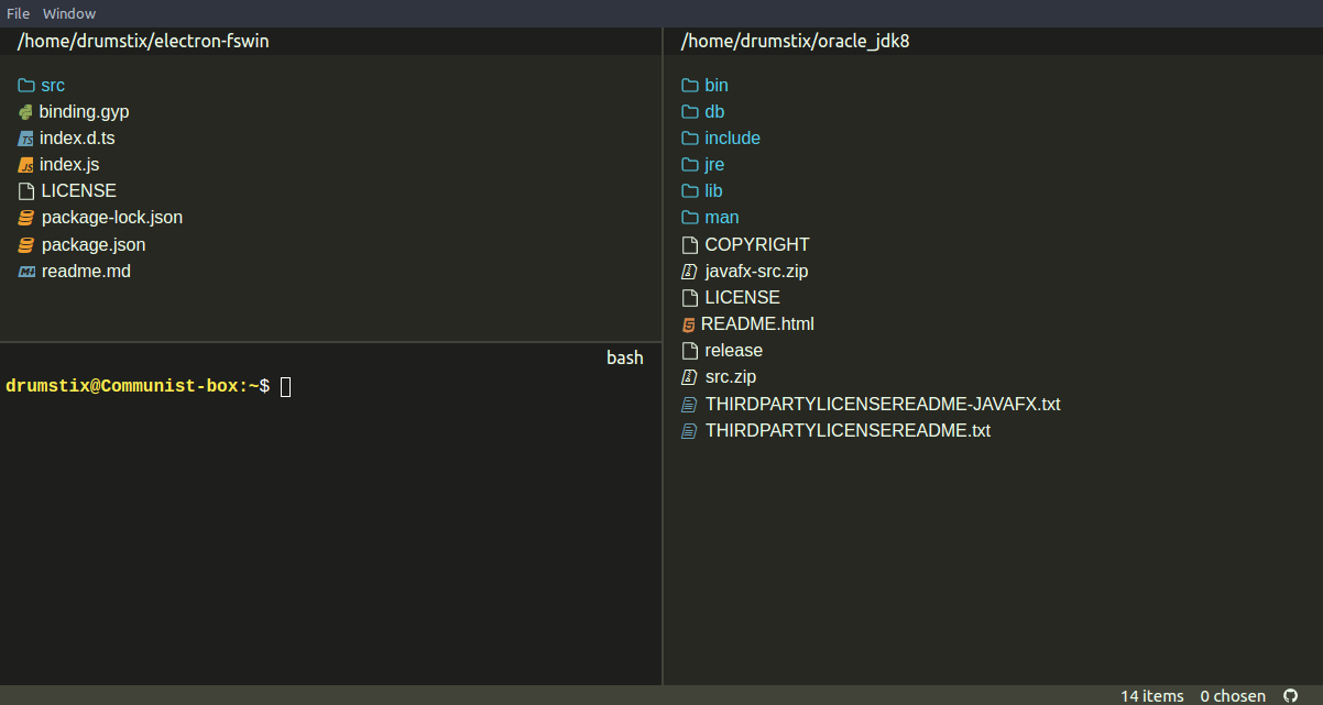 FreeMAN with open integrated terminal