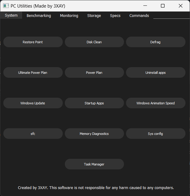 Pcx Utilities GitHub - 3XAY/PC-Utilities: A portable app that allows you to perform ...