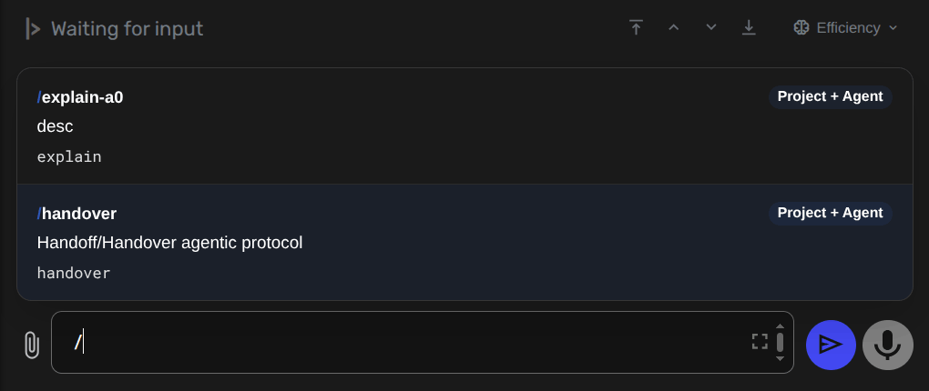 Commands screenshot 1