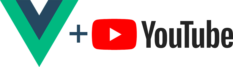Vue.js logo plus YouTube logo